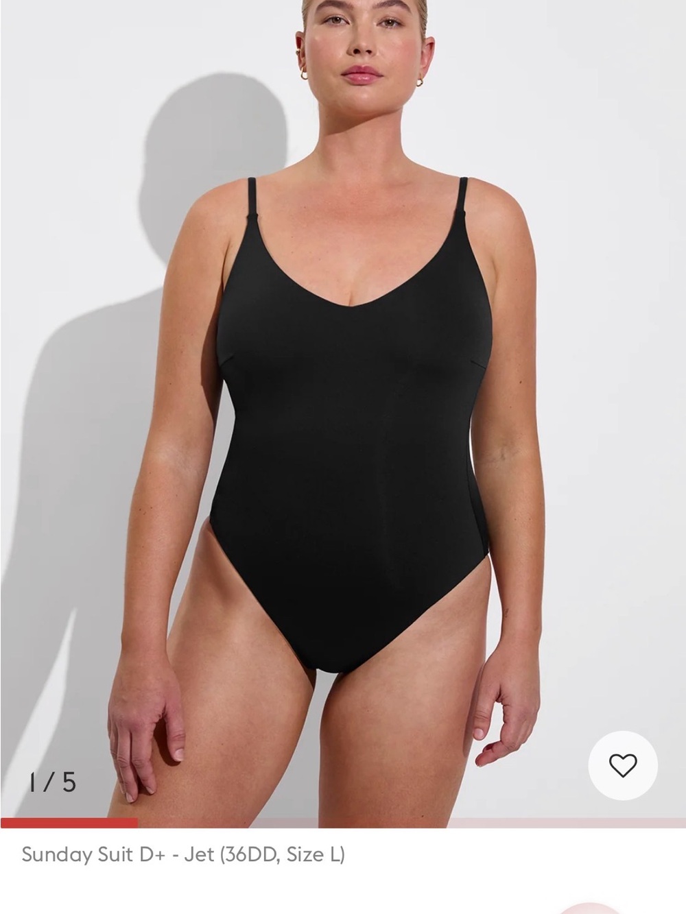 Left on Friday Sunday Suit D+ One-Piece Swimsuit - Jet (Black)